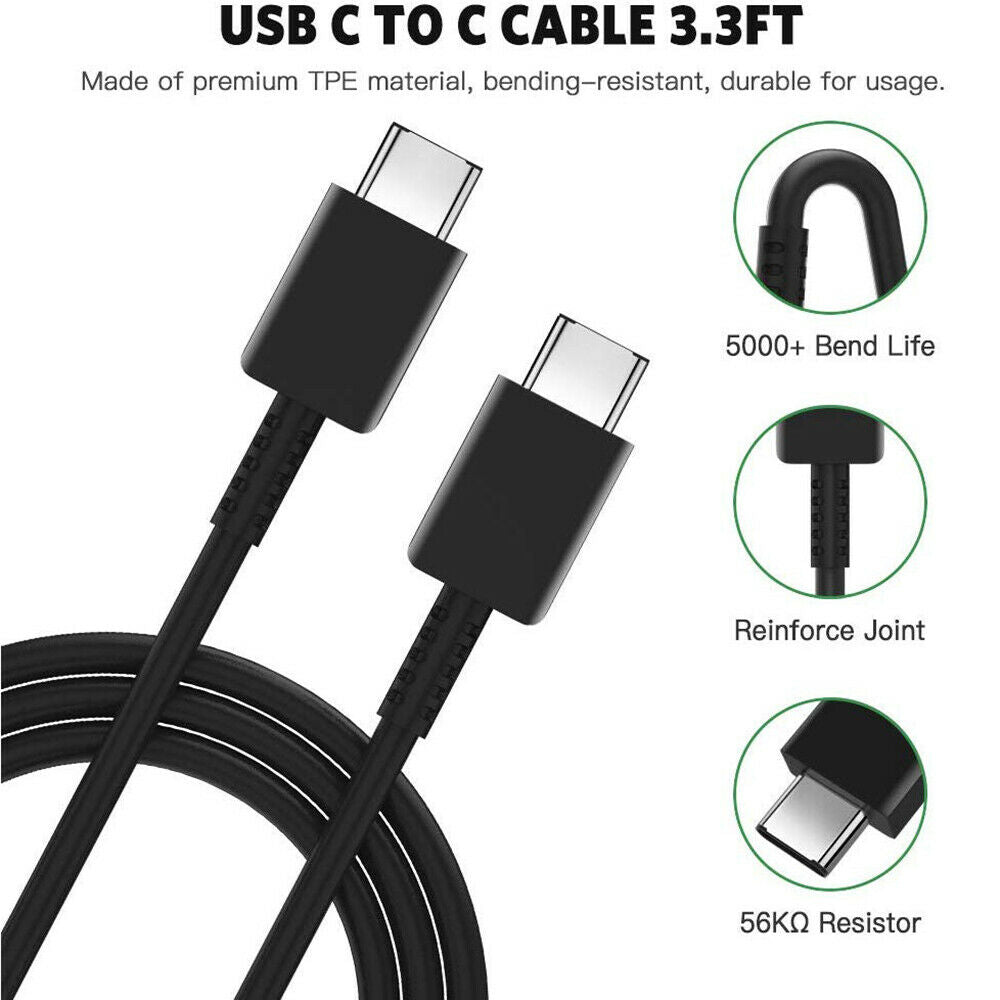 Câble de données de charge rapide Samsung USB-C vers USB-C (1 m) Câble de données de charge rapide Samsung USB-C vers USB-C (1 m)
